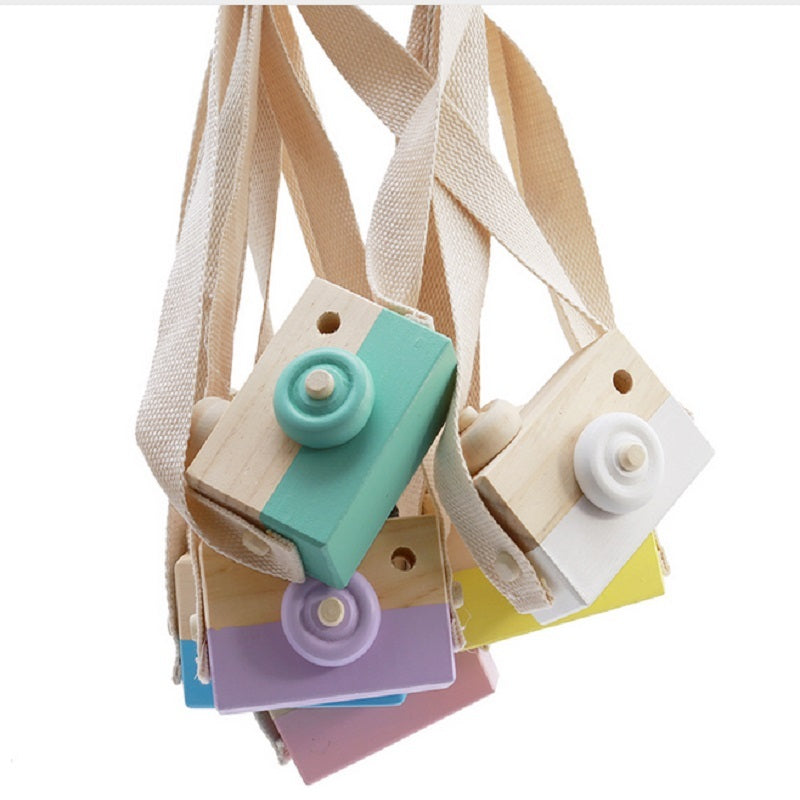 Cute Wooden Camera Toys Baby Kid Hanging Photography Prop Decoration Educational Outdoor Activity Toy Children's Day Happy Gi