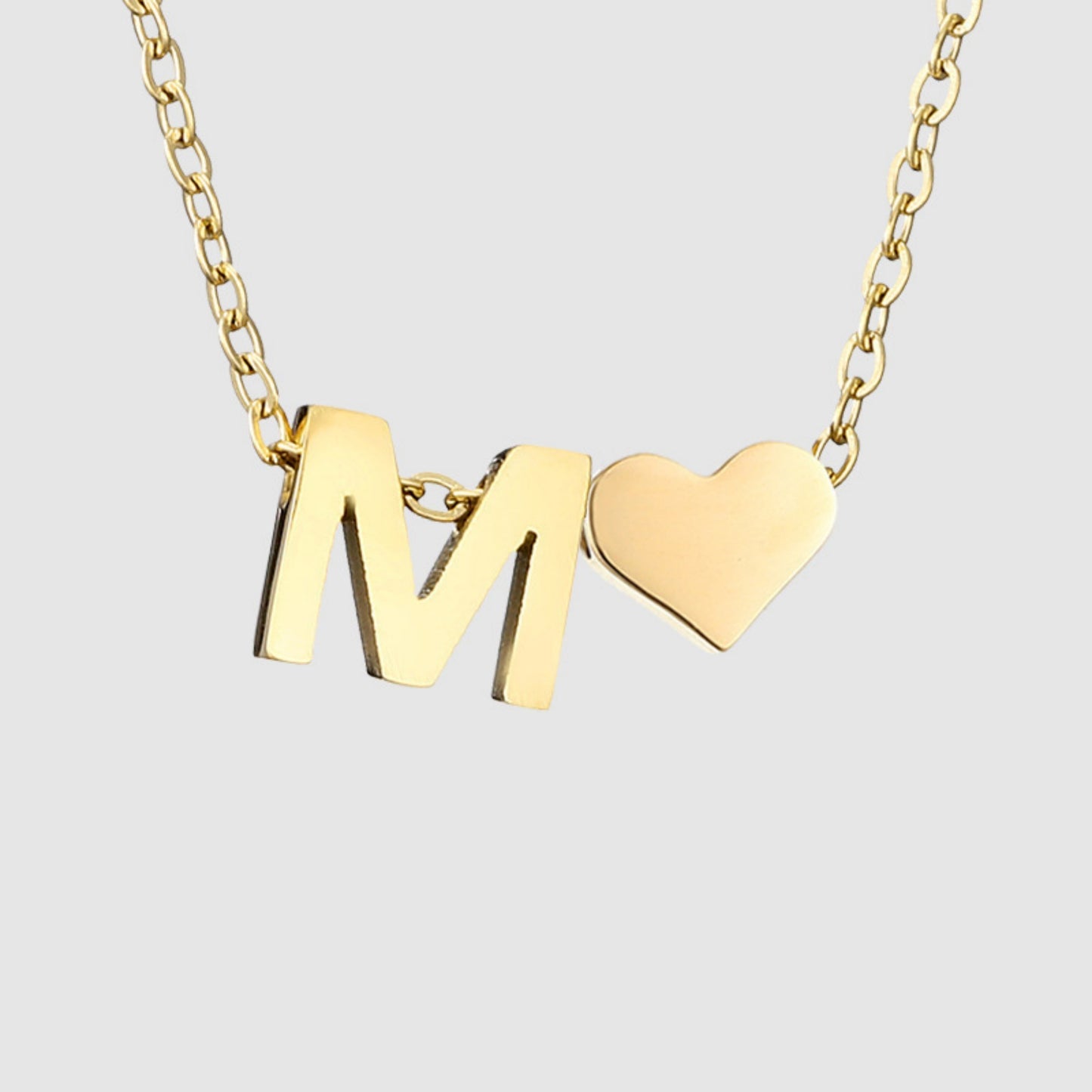 Minimalist Style Heart-shaped Letter Necklace Bracelet 278df022 7c54 4907 896c 94aeea30876e