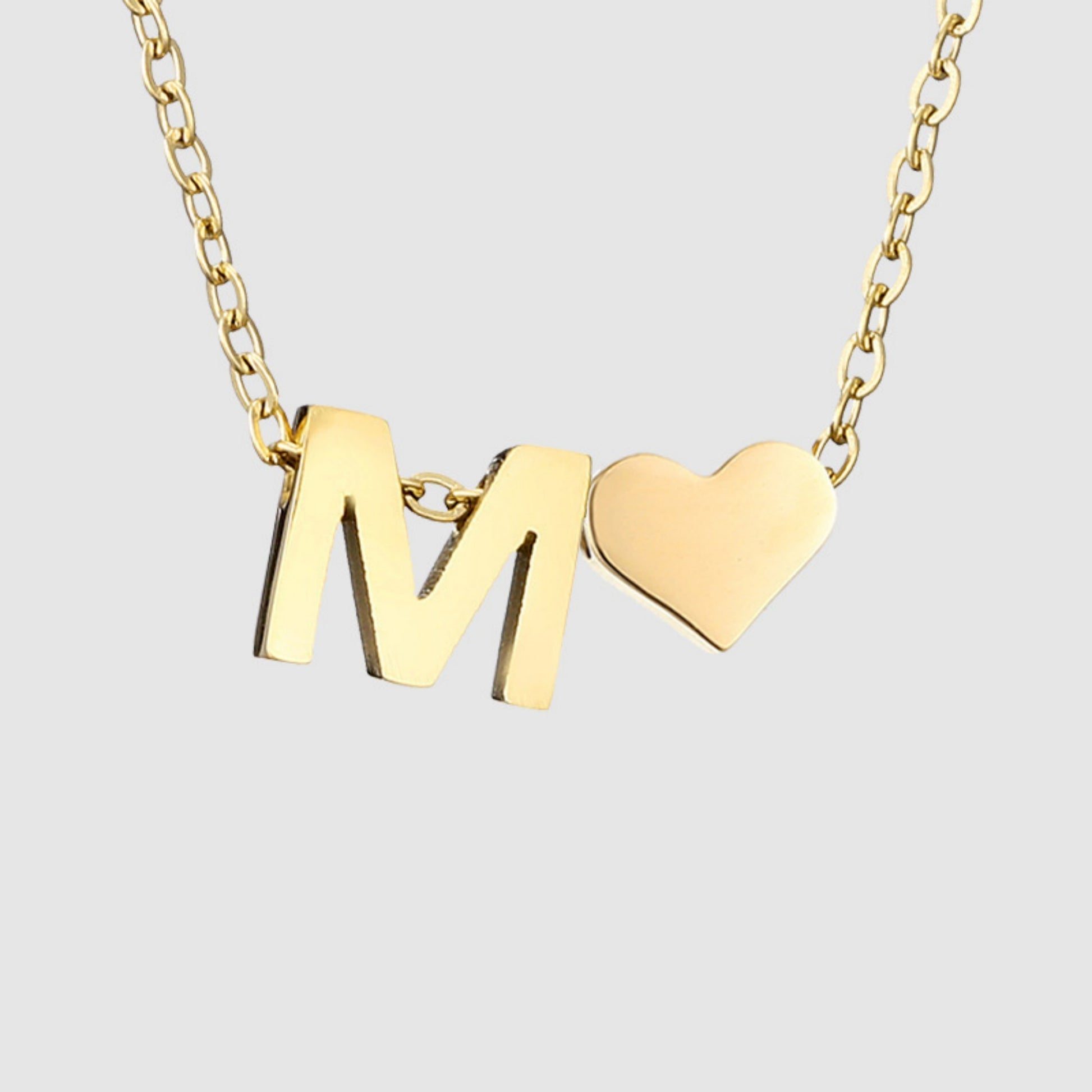 Minimalist Style Heart-shaped Letter Necklace Bracelet 278df022 7c54 4907 896c 94aeea30876e