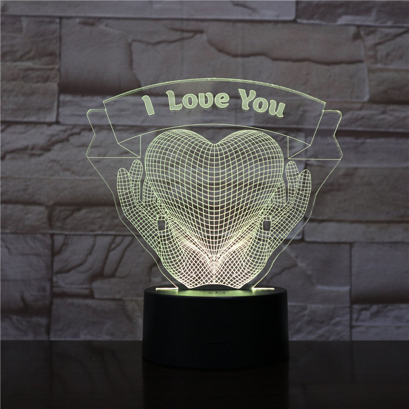 Valentines Day Gift Hands Holding Love 3D Night Light 27914568905