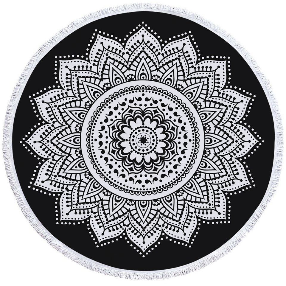 Round Printed Bath Towel Beach Towel Yoga Mat 279546890604