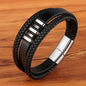 Men's multi-layer braided leather bracelet 2795822283847