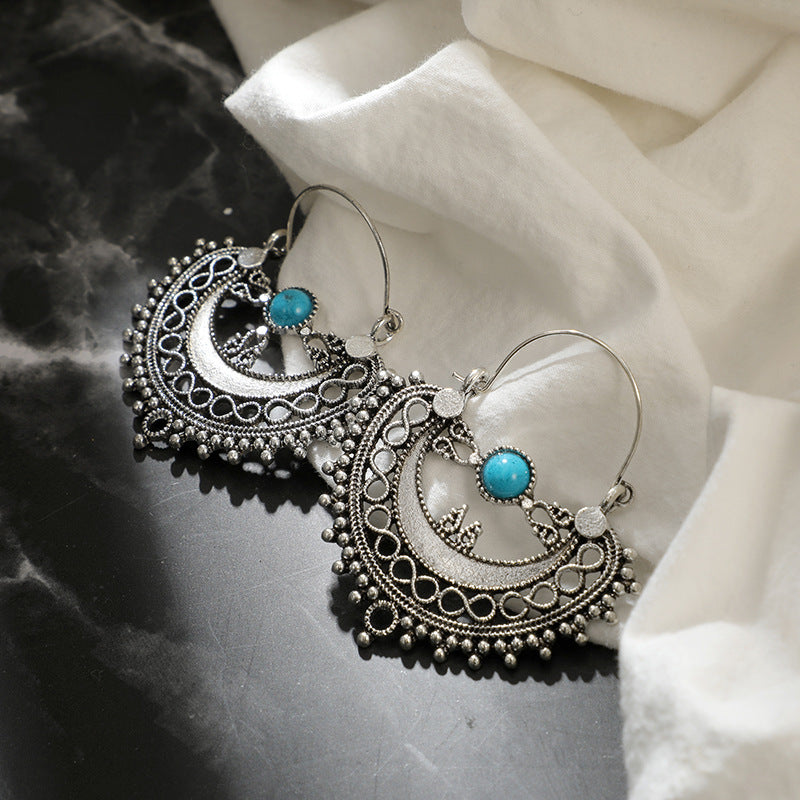 Geometric hollow semicircle turquoise 27961360661665