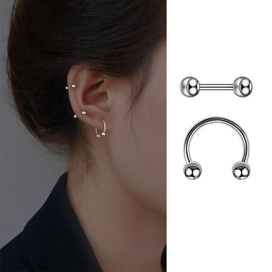 Titanium Steel Double-sided Ball Ear Bone Stud Dumbbell Earrings 2799e058 98f5 4093 851b b4590bc4dcfc fine