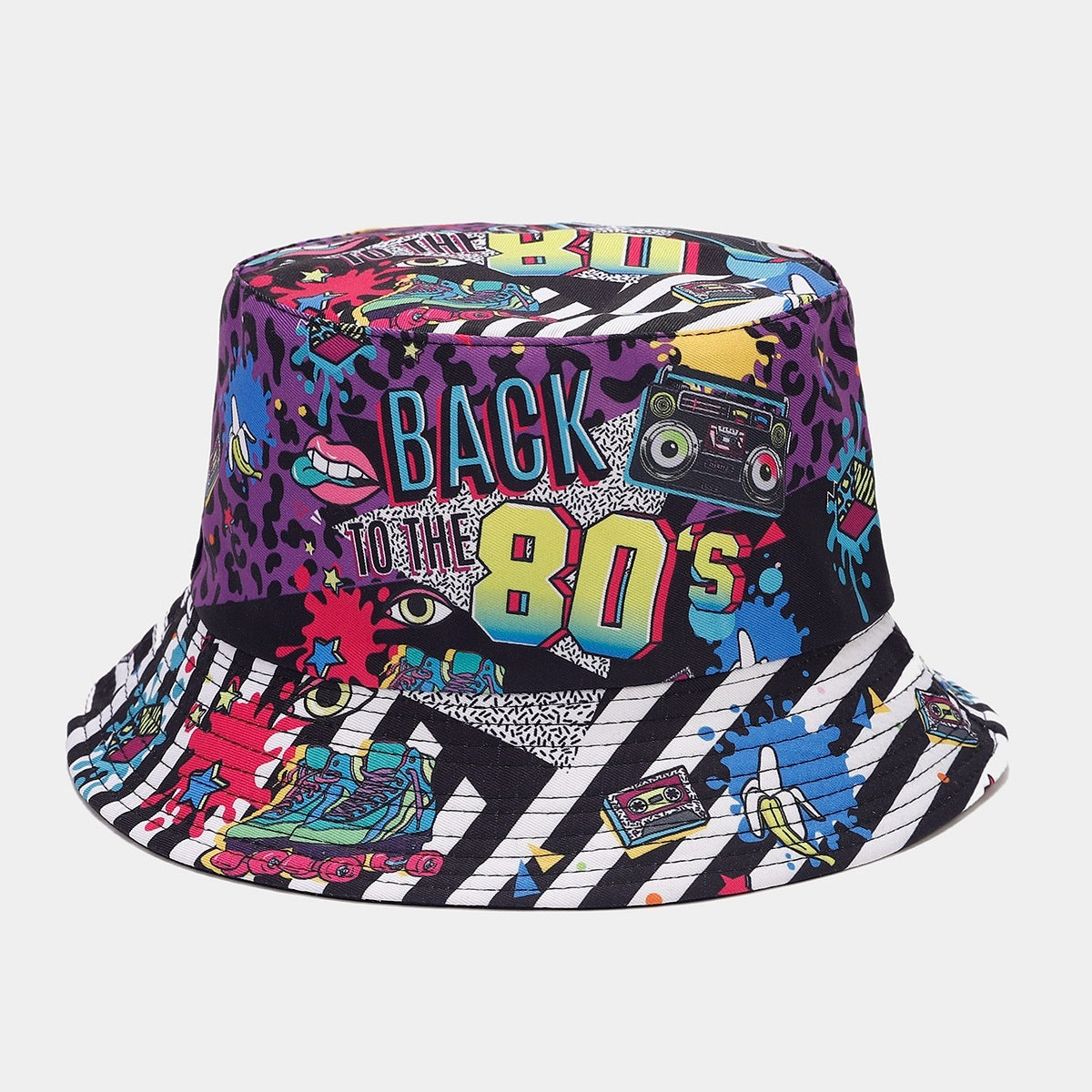 Graffiti Double-sided Bucket Hat Female Party Hip Hop Bucket Hat 27a28860 9404 4ff8 8197 e6c0f530302b