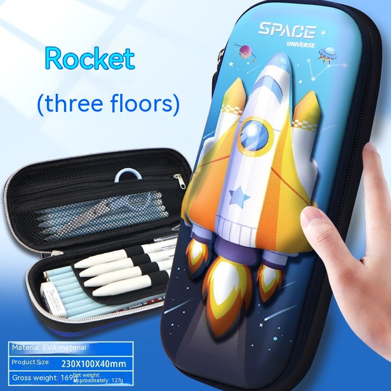 Three-dimensional Pencil Case Primary School Kindergarten Cartoon Large Capacity Pencil Case Pencil Box - 图片 19