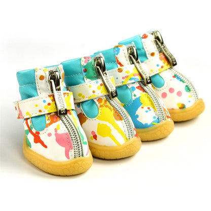 Dog PU Leather Fleece-lined Pet Cotton Shoes 27ac73d8 45a6 475c 8f9c adc63c77b771
