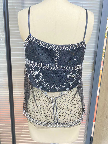 Sexy Butterfly Printed Top V-neck Sleeveless Vest 27afbf43 5c30 4a14 addc d450535c7b60