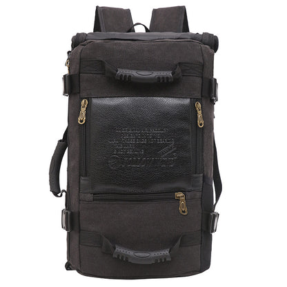 Men Canvas Backpack Huge Travel School Shoulder Computer Backpack Functional Versatile Bags Multifunctional Laptop Bag 27bbfb