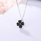 Sterling Silver Double-sided Four-leaf Clover Can Be Opened And Closed, A Double-wearing Clavicle Chain 27c4db01 4d9b 478a 8d