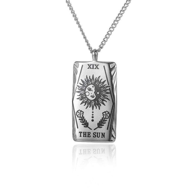 New Personalized Simple Stainless Steel Square Card Necklace 27cbc923 1065 4157 b2d3 7376760276a1