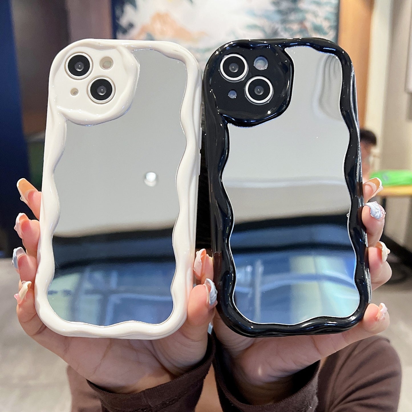 Cream Pattern Mirror Phone Case Drop-resistant Transparent Case 27d191a5 cb80 41d4 8fe4 77d4b9b75a6b