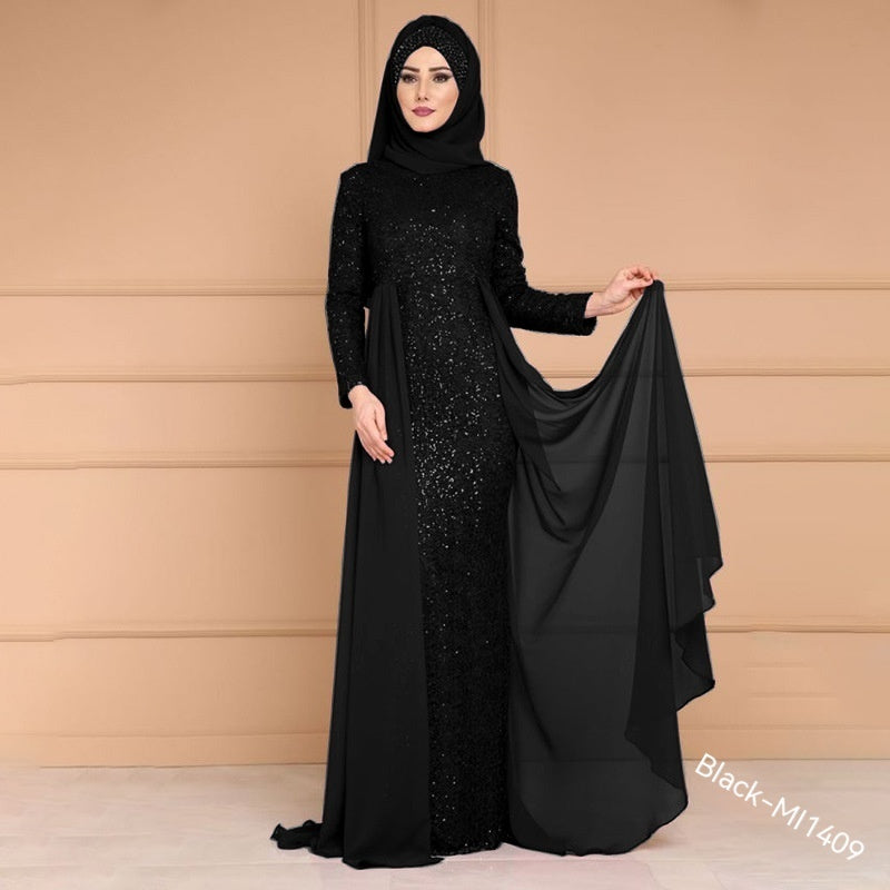 Noble Elegant Slim Slimming Sequined Ladies Gift Retro Style Long Fish Tail Dress 27d4b060 3494 4339 8e67 10cb254bf75f trans
