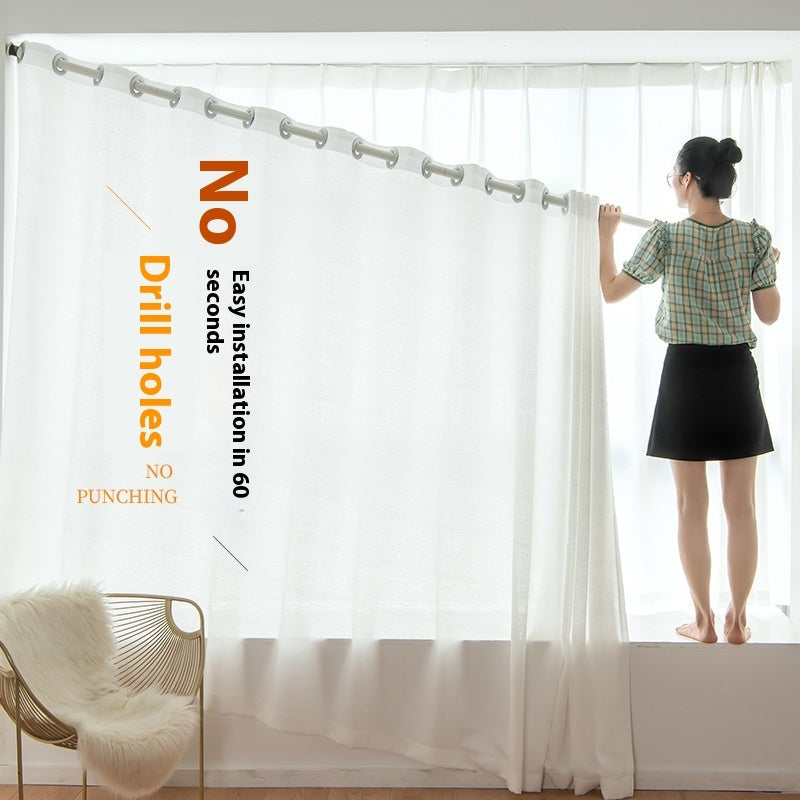 Simple Household Use Sunshade Light Transmission Nontransparent Curtain