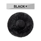 Fluffy Donut Dog Bed  Warm Soft Long Plush Pet Cushion Dog House Cat  Bed Washable Pet Sofa Mat Calming Samll Large Dog Beds 