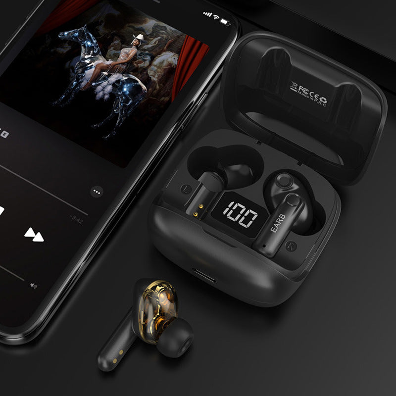 New Mini Transparent Wireless Bluetooth Headset Digital Display ENC Noise Reduction True Wireless Sports Music 280c32d8 8640 