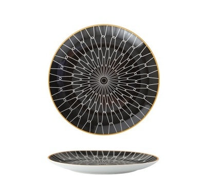 8-inch Nordic Style Geometric Series Ceramic Breakfast Plate Western Steak Flat Dish Plate Fruit Plate Decoration Hanging Plate - HD Wireless Product #7