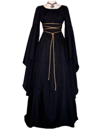 Halloween Long Sleeve Round Collar Belt Irregular Ladies Dress Halloween Witch Costume 28138a2d 2b14 4205 99b7 7c4a9b7b3ac0