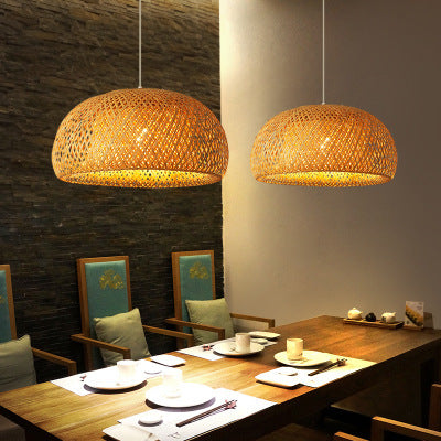 Bamboo Woven Simple Japanese Creative Pastoral Chandelier 2814942643909