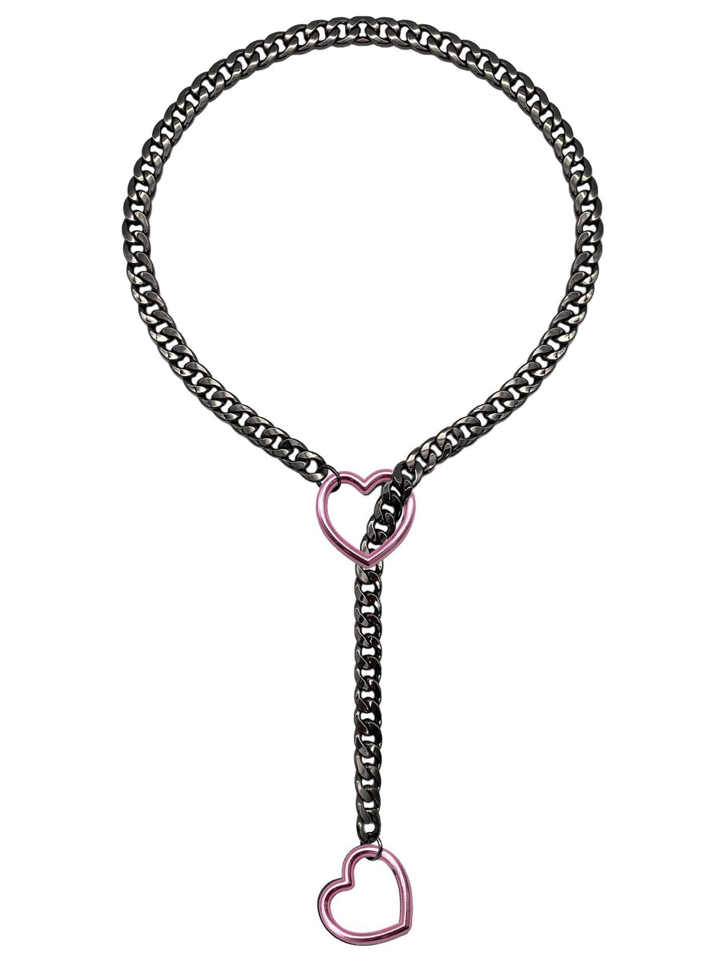 Cuban Adjustable Heart Shaped Necklace 281bceb4 cda2 4b6a 86a7 1c5f2ec787eb