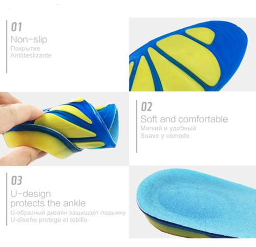 Silicon Gel Insoles Foot Care for Plantar Fasciitis Heel Spur Running Sport Insoles Shock Absorption Pads Arch Orthopedic Ins