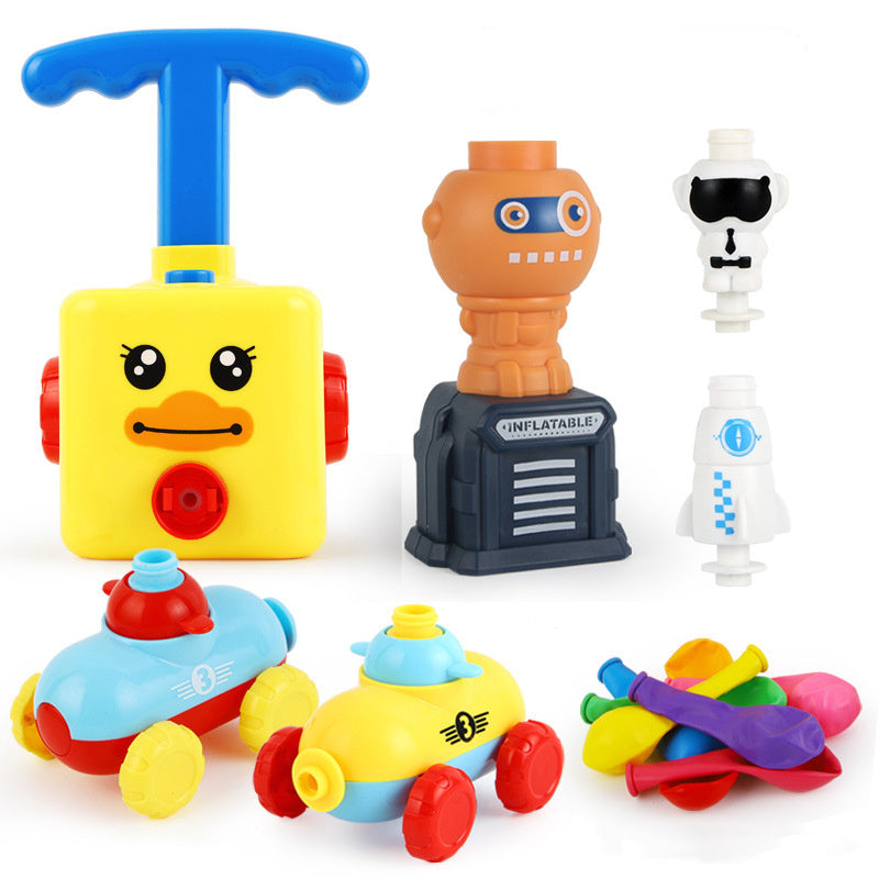 Power Balloon Launch Tower Toy Puzzle  Education Inertia Air Power Balloon Car Science Experimen Toy For Children Gift 282396