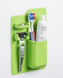 Multi-functional Silicone Toothbrush Holder Mighty Wall Mirror Suction Toothpaste Storage Holder Bathroom Organizer For Showe