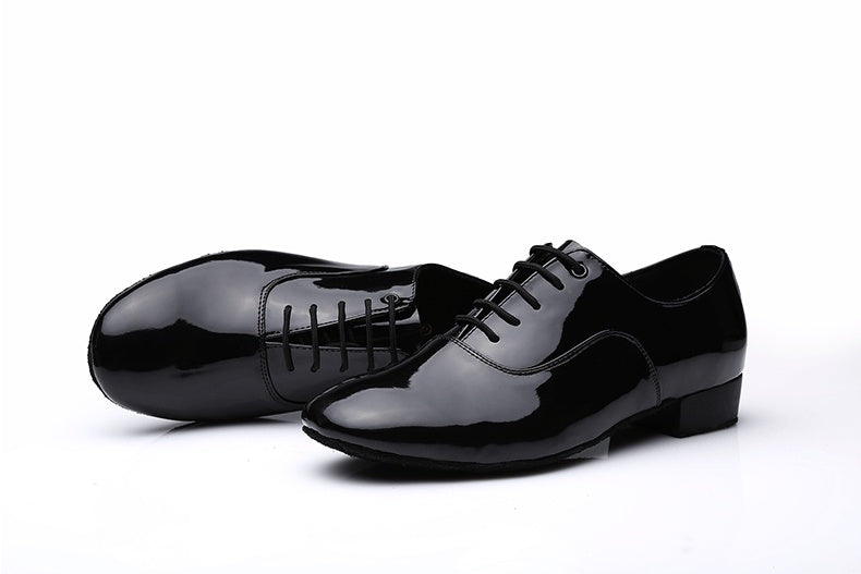 Men's Modern Dancing Shoes Leather Soft Bottom Men's Dance Shoe Latin Dance Shoes Dance Shoe Men's National Standard Square F