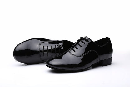 Men's Modern Dancing Shoes Leather Soft Bottom Men's Dance Shoe Latin Dance Shoes Dance Shoe Men's National Standard Square F