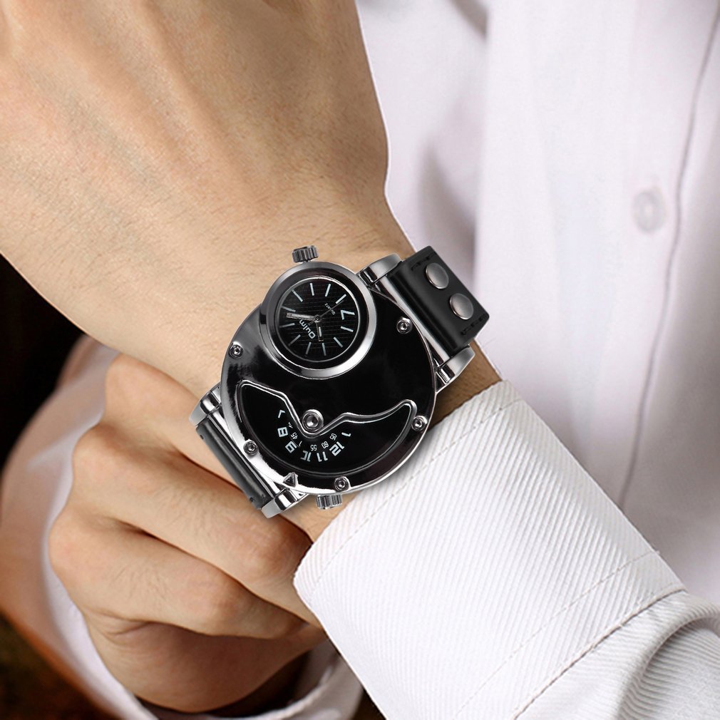 OULM dual time zone quartz watch 2828776313624