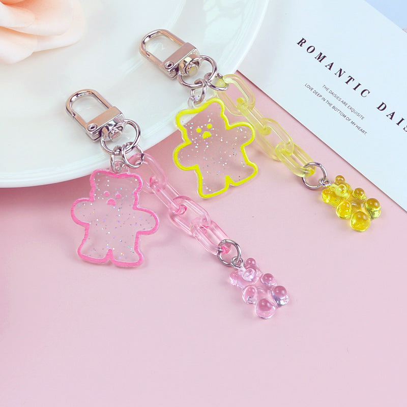 Acrylic Bear Headphone Accessories Keychain Girl Heart 282b0641 a895 422c ae28 49d0a557d677
