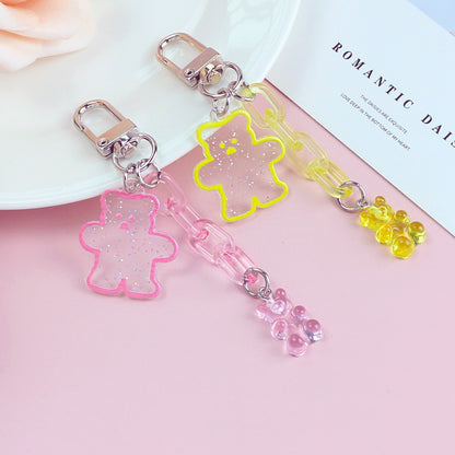 Acrylic Bear Headphone Accessories Keychain Girl Heart 282b0641 a895 422c ae28 49d0a557d677