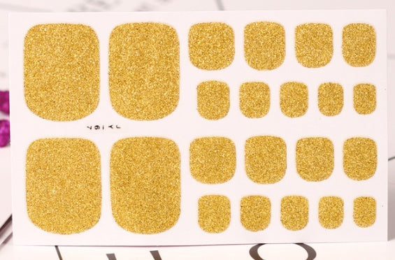 22 Nail Art Stickers Solid Color Green Onion Powder Foot Stickers - HD Wireless Product #10