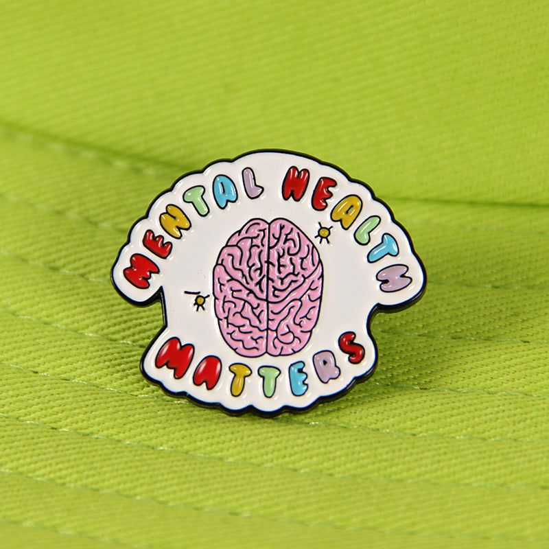 Mental Health Problem Gentle Body Organ Shape Brooch 2832e354 3441 45f6 a7c9 eb317d2e428c