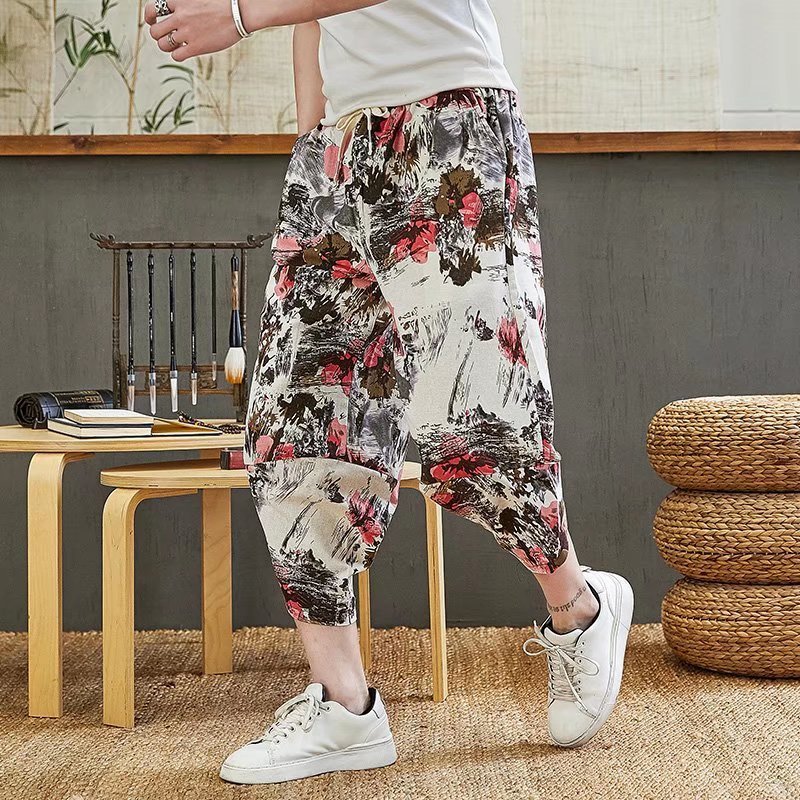 Summer Bloomers Men's Linen Wide Leg Loose 2833c8f4 4a67 4b25 85a6 b108fffe69e9
