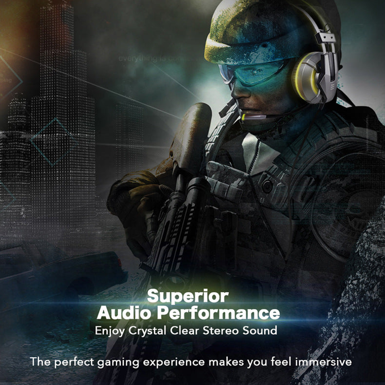 Head-mounted illuminated gaming headset 2838817104031