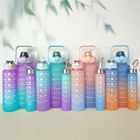 Large Capacity Gradient Three-piece Plastic Fashion Sports Portable Water Cup 284045d1 4a00 412d bba1 1733e440c658