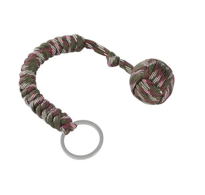Outdoor Seven Core Umbrella Rope Climbing Survival Key Chain Hanging Hand-woven Round Steel Ball 28484717776815