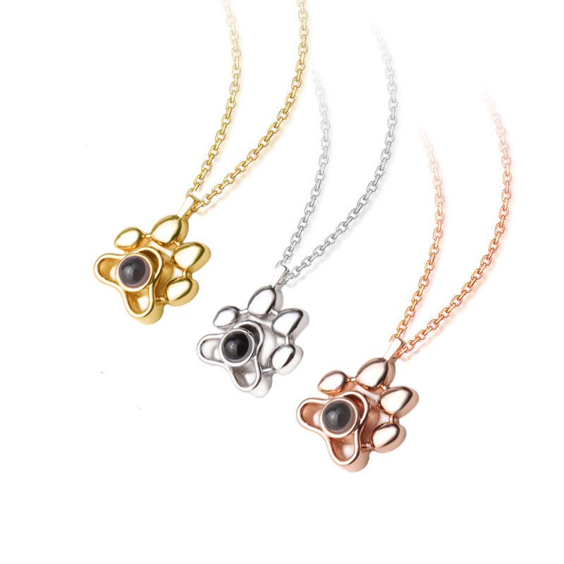Projection cat paw necklace 2850381871058