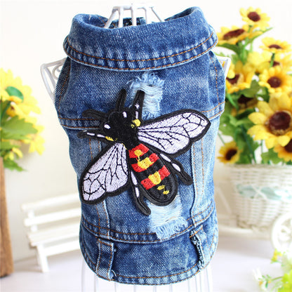 Designer Dog Clothes Small Dog Denim Jacket Coat Cat Costume Puppy Jeans Vest Spring Clothing 28525316 d58c 4e08 b356 d2b8b3c