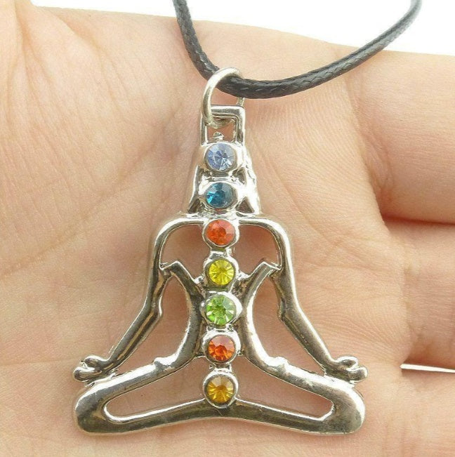 Yoga meditation Buddha statue necklace 2866262687874