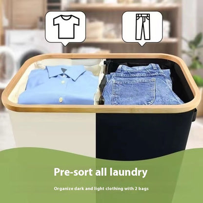 Oxford Cloth Dirty Clothes Folding Dirty Clothes Basket Dustproof With Cover Storage Basket