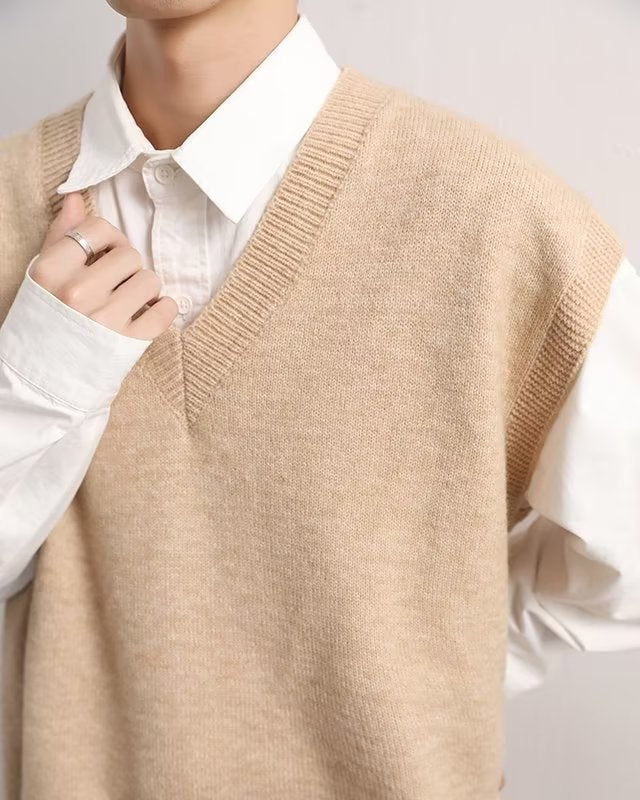 Men's V-neck Fashionable Jacket Sweater Vest Wool 286f6df2 8fae 405e 87a4 d725edde962e