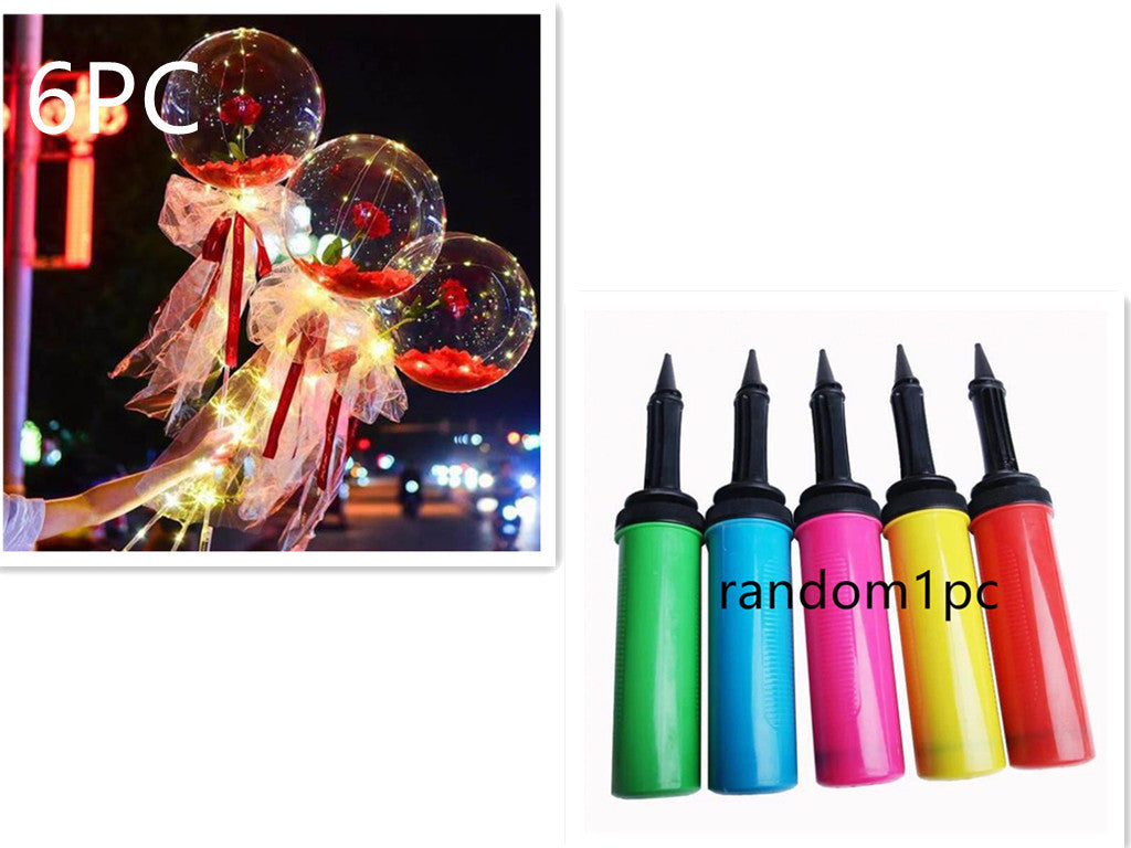 LED Luminous Balloon Rose Bouquet Transparent Bobo Ball Rose 28741ccd 4aec 4c84 9f5d bbefe0650135
