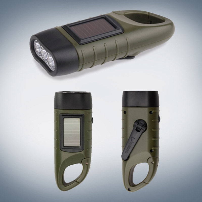 Solar hand-cranked flashlight 287503478670