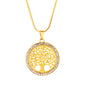 Explosion Models Europe And America Necklace Life Tree Long Necklace Chain Crystal Pendant Long Life Tree Sweater Chain 28761