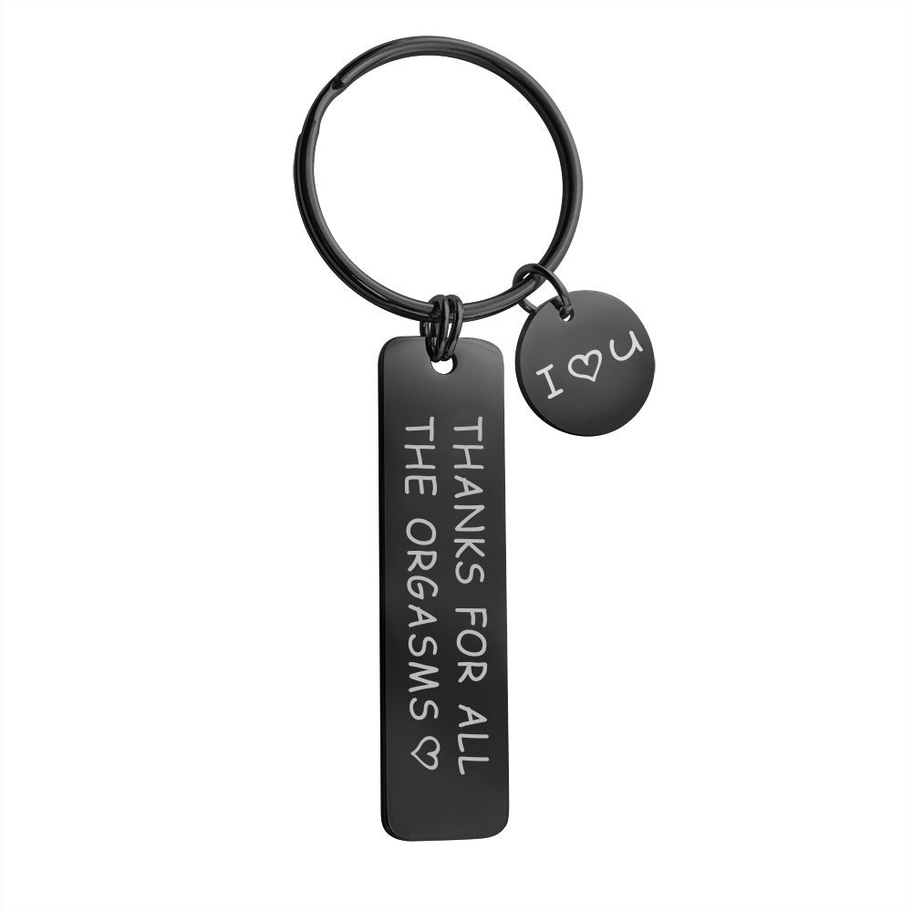 Metal Keychain Cross-Border Brushed Valentine's Day Keychain 287852083043