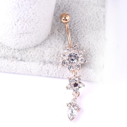 Human puncture medical steel drop belly button