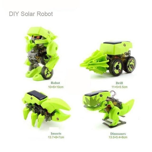 High Tech DIY 4in1 Transforming Solar Powered DinoRobot 288199392147