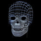 3D LED Color Night Light Changing Lamp Halloween Skull  Light Acrylic 3D Hologram Illusion Desk Lamp For Kids Gift Dropship - HD Wireless Product #2